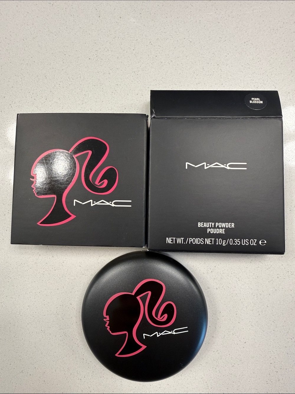 MAC Cosmetics Barbie Beauty Powder Compact-Pearl Blossom. NIB RARE